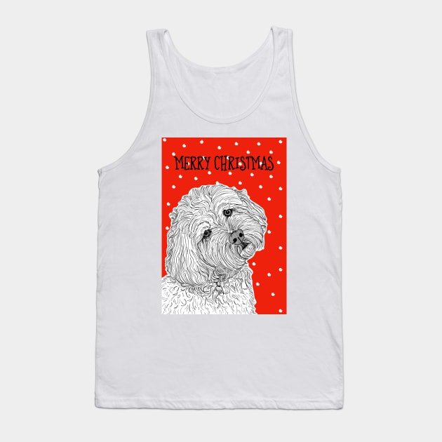 Cockapoo Christmas Greeting Tank Top by AdamRegester